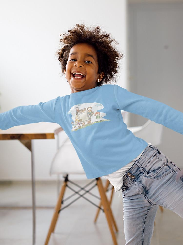 Kids Playing With A Robot T-shirt