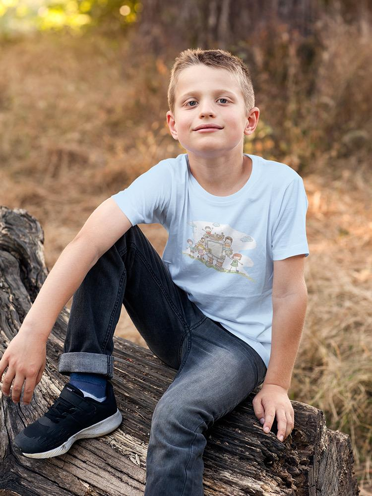 Kids Playing With A Robot T-shirt