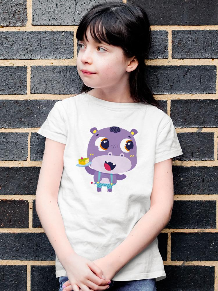 Hippo With A Cake T-shirt