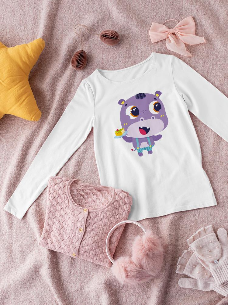 Hippo With A Cake T-shirt