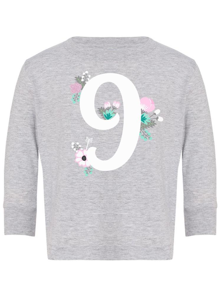 Number 9 With Flowers T-shirt