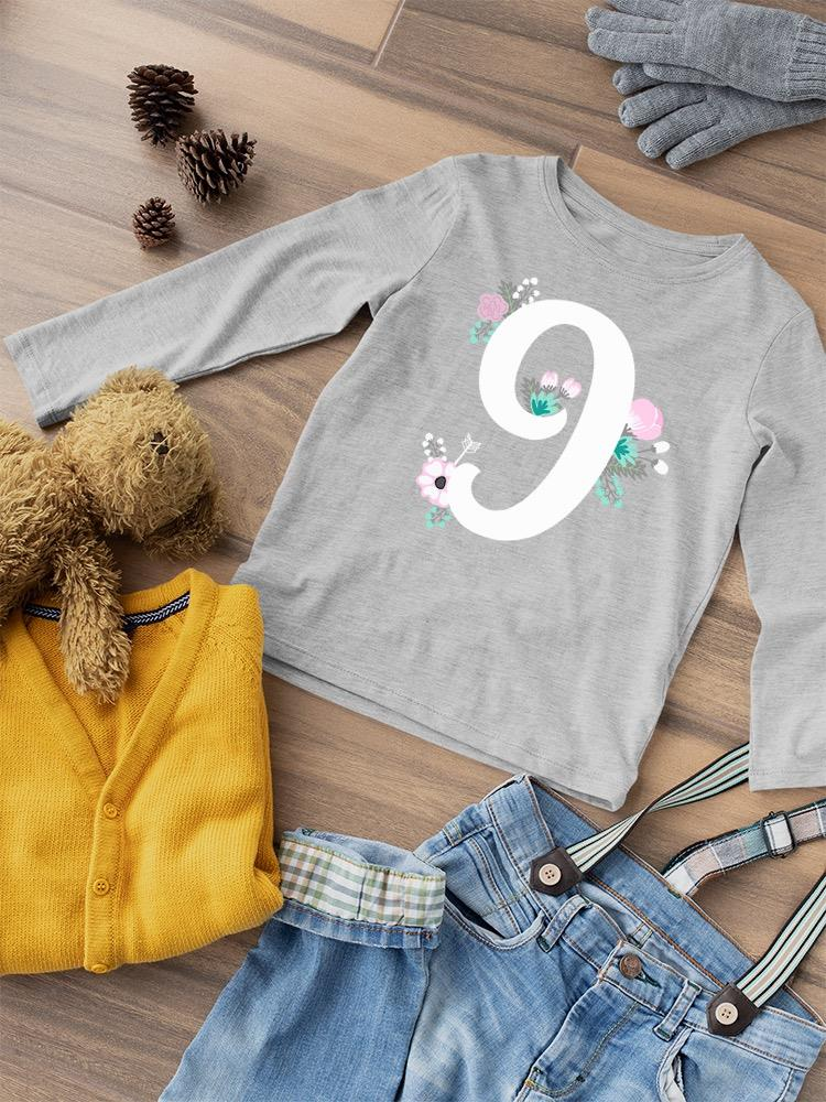 Number 9 With Flowers T-shirt