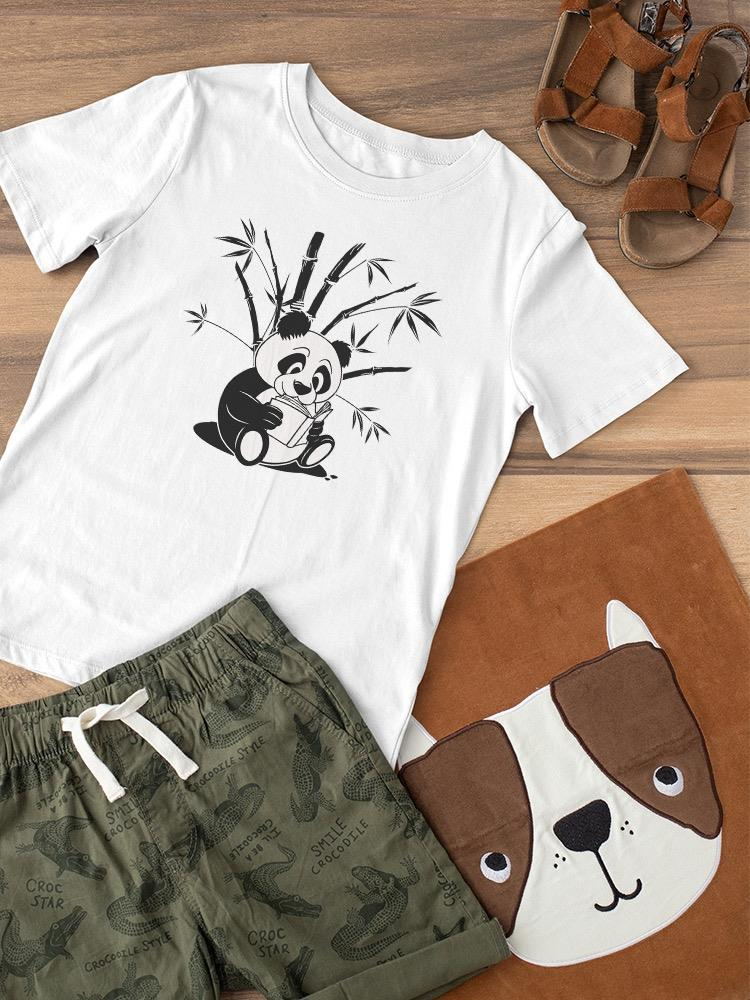 Panda Reading A Book T-shirt