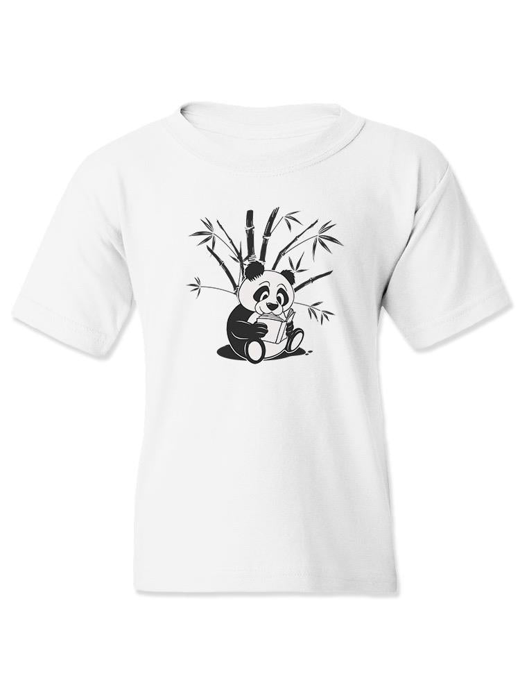 Panda Reading A Book T-shirt