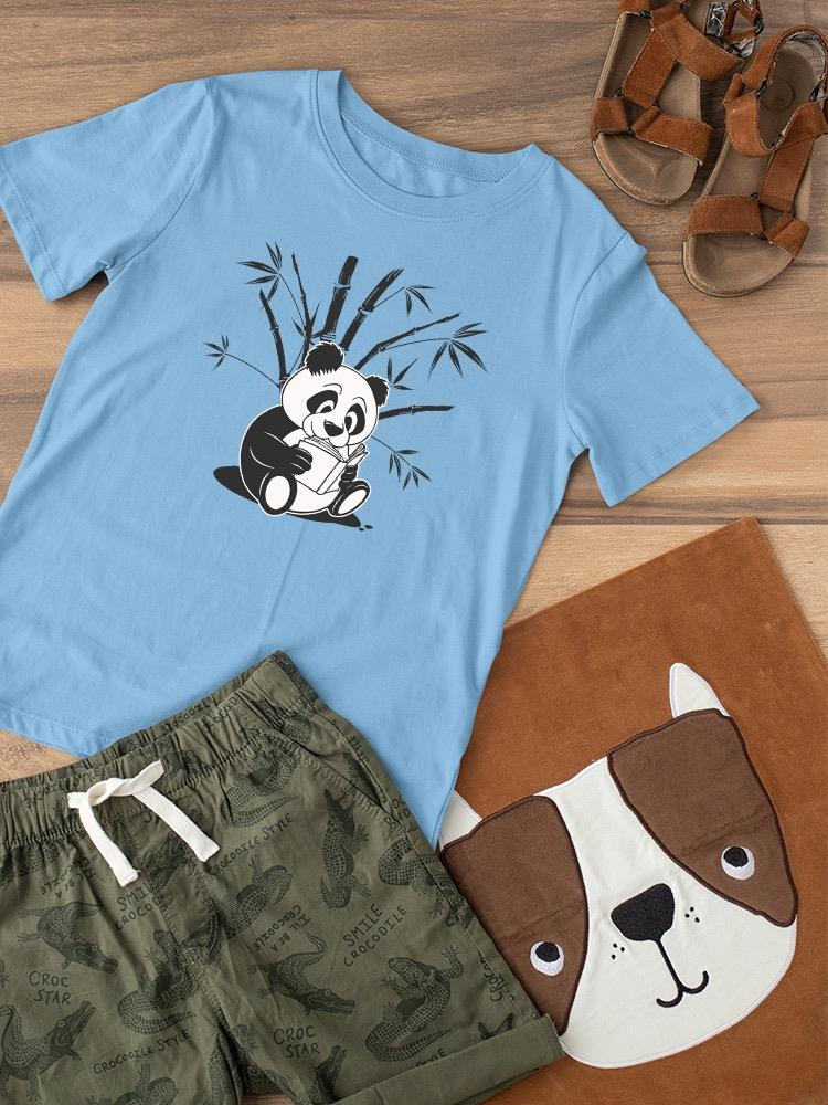 Panda Reading A Book T-shirt