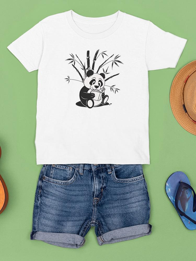 Panda Reading A Book T-shirt