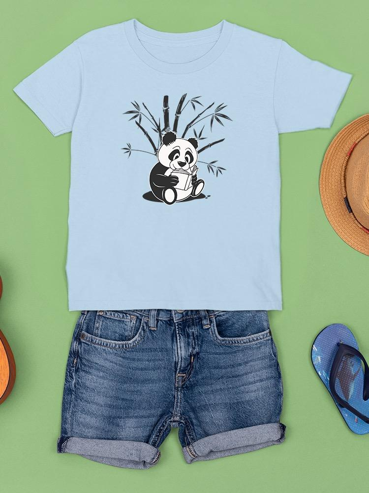 Panda Reading A Book T-shirt