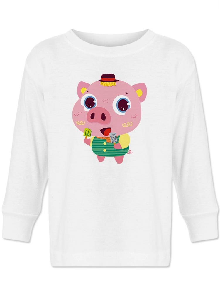 Pig Eating Popsicles T-shirt