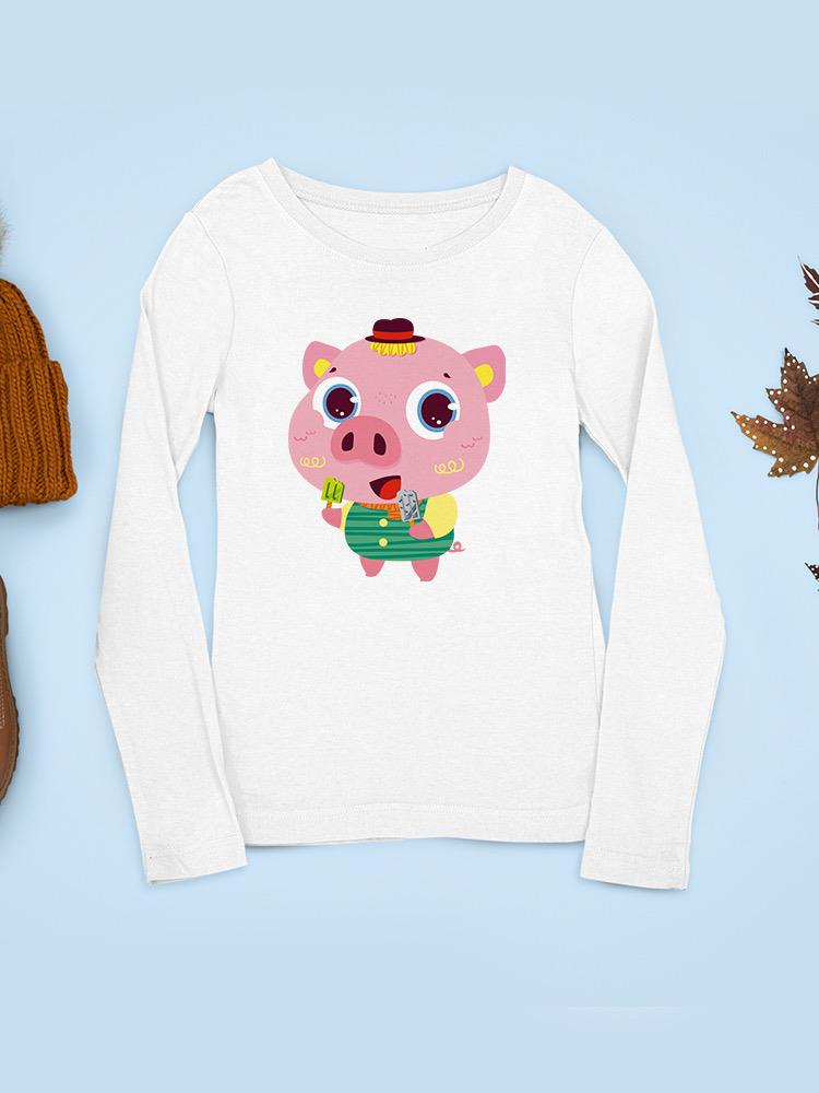 Pig Eating Popsicles T-shirt