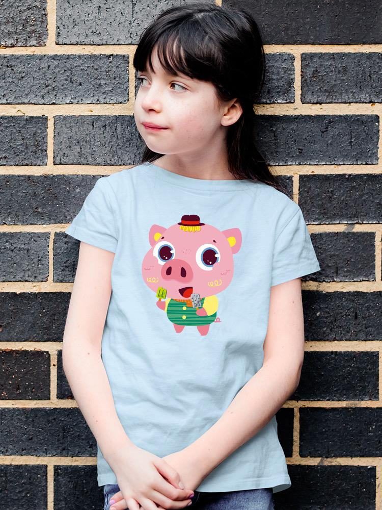 Pig Eating Popsicles T-shirt