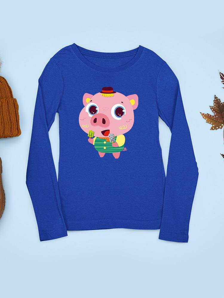 Pig Eating Popsicles T-shirt