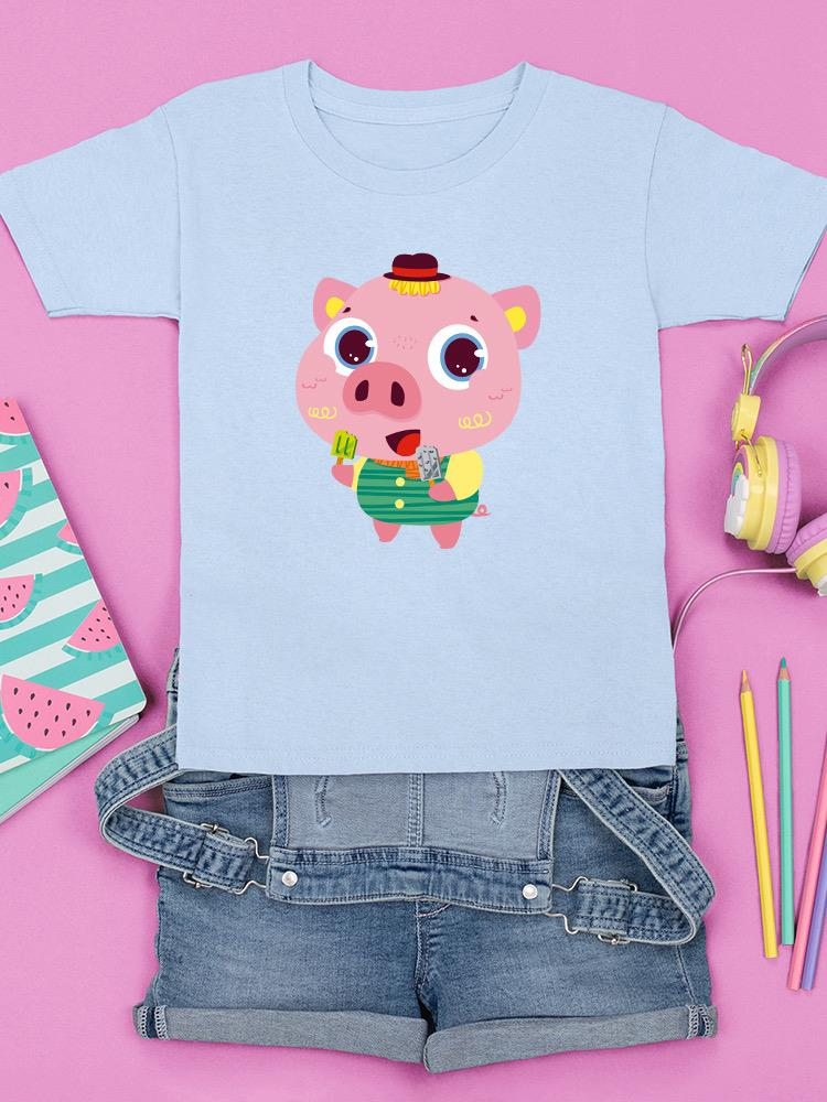 Pig Eating Popsicles T-shirt