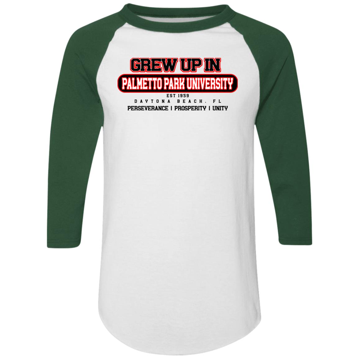 The World's Most Famous Daytona Beach Up Grew Up In Palmetto Park University Historical Raglan Jersey