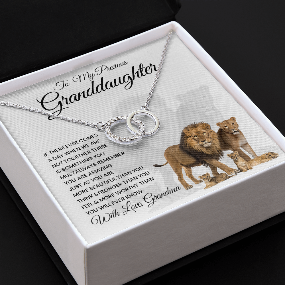 To My Beautiful Granddaughter Perfect Pair Necklace
