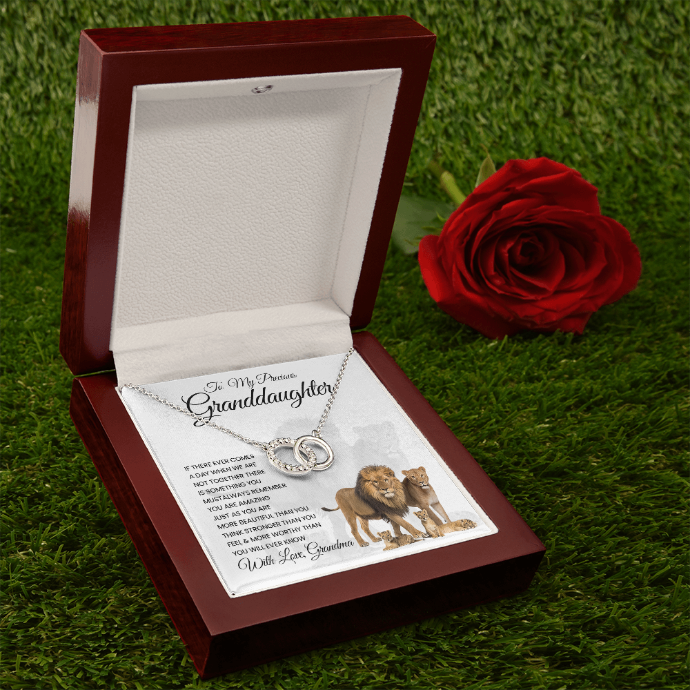 To My Beautiful Granddaughter Perfect Pair Necklace