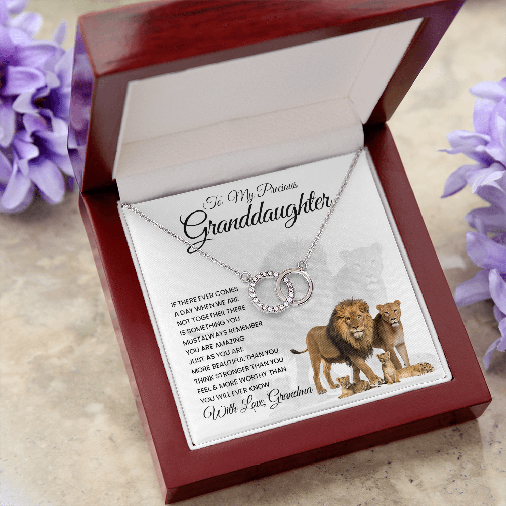 To My Beautiful Granddaughter Perfect Pair Necklace
