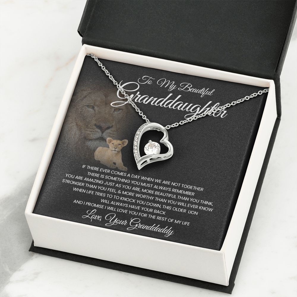 To My Granddaughter Forever Love Necklace