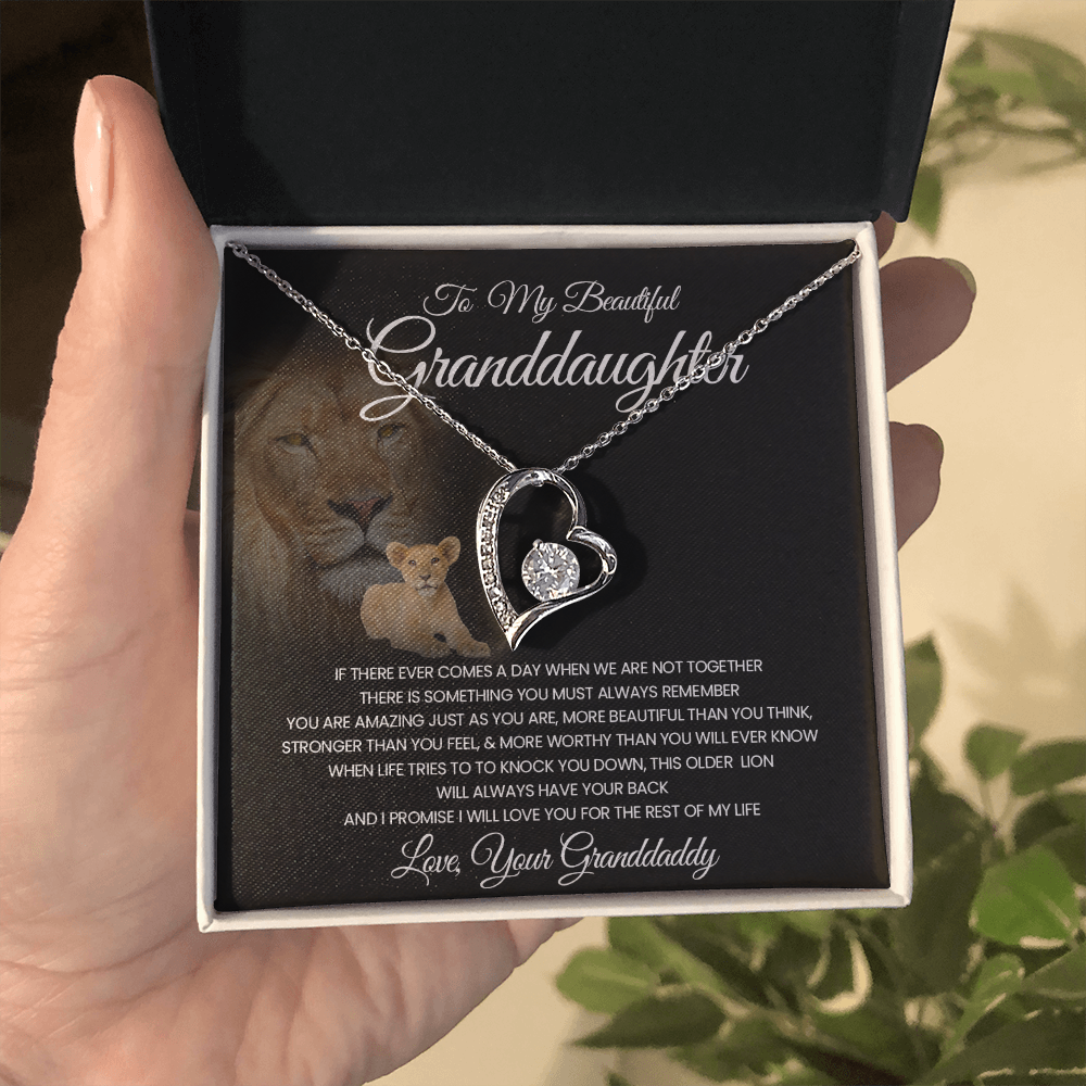 To My Granddaughter Forever Love Necklace