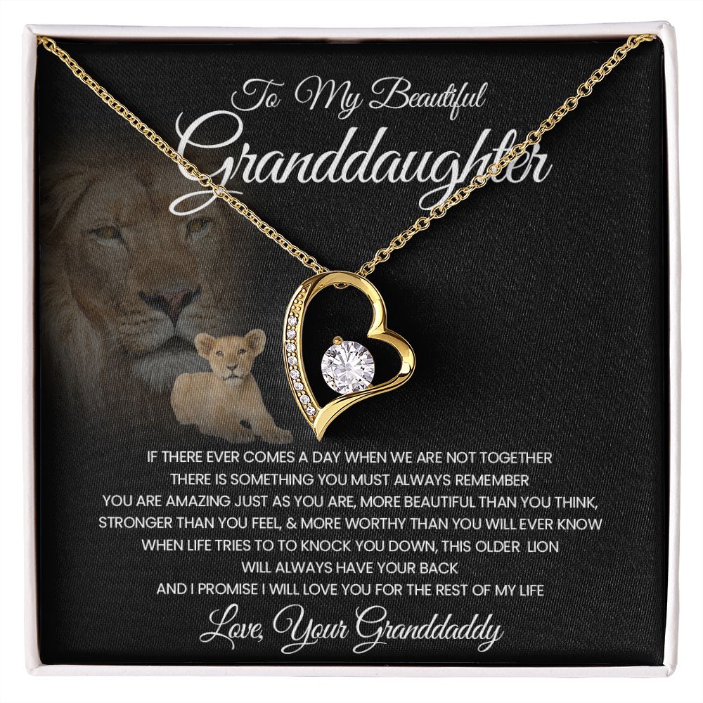 To My Granddaughter Forever Love Necklace