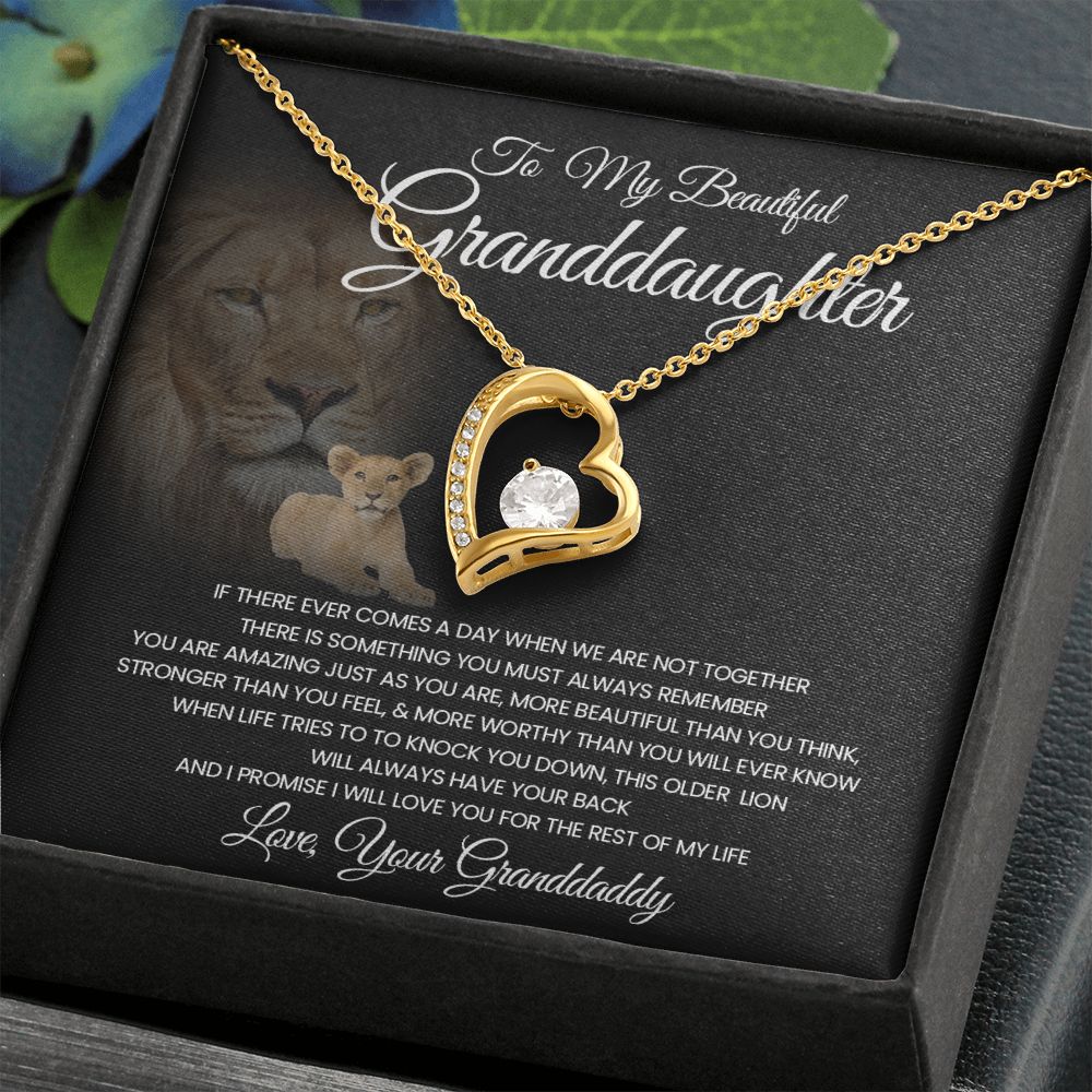 To My Granddaughter Forever Love Necklace